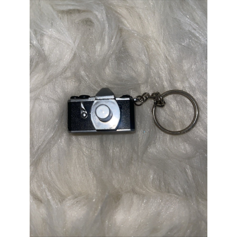 Vintage Old Black & Gray Mini Toy Camera Keychain